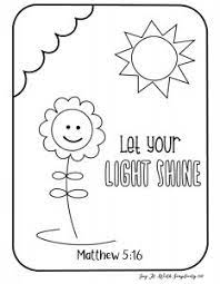 Clip art, ordinary 5, fr. Matthew 5 16 Kids Coloring Page Say It With Simplicity