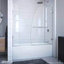 Install using a phillips screwdriver and is ideal for raising the height of the floor drain after installing tile floor. Aqua Uno Hinged Tub Door With Extender Panel Dreamline