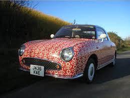 Patterned Nissan Figaro Nissan Figaro Figaro Car Cute Cars