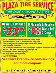 Your free tire quote will also come with a $20 off four (4) new tires coupon to use when your purchase your next set of tires at plaza tire service. Plaza Tire Service Local Coupons Oil Change Free Printable Coupons