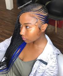 Blue Sunset Skinny Braids Lemonade Braids Hairstyles Natural Hair Styles Braid Styles