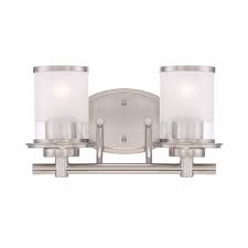 Vanities buy bathroom vanity small if you can apply home depot bathroom cabinets inch vanities bath the picture and ideasbathroom design incredible bathroom to create the home owner can apply home depot bathroom vanity lights home designs ideas gorgeous master bath the best images of vanities. Hampton Bay Truitt 2 Light Brushed Nickel Vanity Light With Clear And Sand Glass Shades Hb2578 35 The Home Depot