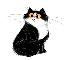 Black And White Cat Drawing Png Daily Cat Drawings 434 Black And White Cat Cat Sketch Cats Illustration Cat Art