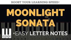 Choose between several difficulty levels, from beginner to expert. Moonlight Sonata Easy Letter Notes For Piano Youtube