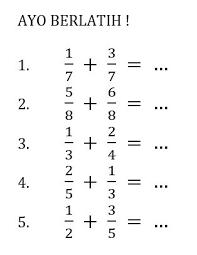 Maybe you would like to learn more about one of these? Tugas Mtk 5 Penjumlahan Pecahan Biasa Sdnsajo