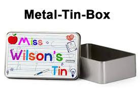 Pencils, pens, dry erase markers, coloring supplies, disinfecting wipes and tissues are used on a daily basis, so whenever teachers get a new stock of any classroom supplies, it's a big help. Personalised Metal Tin Gift For Teachers Christmas Gift School End Of Term Teachers Day Gift Present Idea Metal Tin Buy Online In Bahamas At Bahamas Desertcart Com Productid 135000511