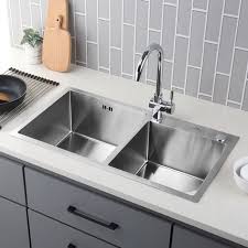 Auralum Evier Cuisine 2 Bacs 78x43cm Evier Brosse En Acier Inoxydable 304 Pour Cuisine Evier A Encastrer Avec Deux Trous De Montage Achat Vente Evier De Cuisine Evier Cuisine 2 Bacs Cdiscount