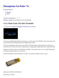 Yang harus anda perhatikan adalah, kabel strum dan kabel massa (ground) jangan sampai salah! Cara Instal Ulaunch Ps2 Di Flashdisk