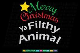 Merry christmas card with gift ribbon. Merry Christmas Ya Filthy Animal Svg Graphic By Amitta Creative Fabrica Merry Christmas Ya Filthy Animal Merry Christmas Ya Filthy Christmas Balls