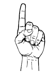 Hand Number One Hand Coloring Page Coloring Pages Hand Coloring Online Coloring