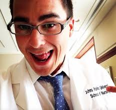 Nine years ago I started my bachelor's in nursing degree program [pictured:  white coat ceremony outfit]. Today is the start of the first fall semester  in my PhD program with a cohort