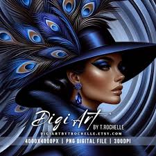 Peacock Lady Clipart