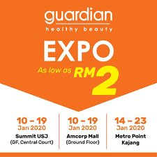 Guardian Expo At Summit Usj Amcorp Mall Metro Point Kajang 10 Jan 2020 23 Jan 2020 Beauty Expo Guardian Expo