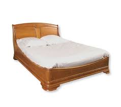 Lit chêne massif pied haut. Lit Socle 140x190 Merisier Massif Merisier Teinte D Lit But
