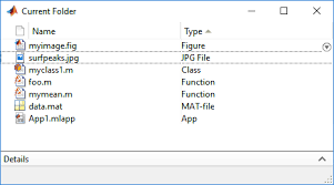 We will use printf command to create file, this command will create a file printf.txt in your current directory as an example below, but to create a file using nano text editor, first install it, after that type command below and the text editor will be opened to adding text. Open Current Folder Browser Matlab
