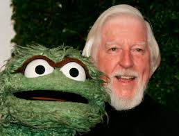 Caroll Spinney, puppeteer inside Big Bird, the oversized star of the  popular American children's television series 'Sesame Street'
