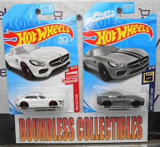 Hot Wheels Lot Of 2 2015 Mercedes Amg Gt White Target Red Edition Silver Furious Hotwheels Mercedesbenz