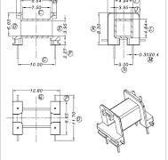 Bobbins | EF12.6 Horizontal High Power Transformer Bobbin ...