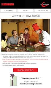 Maybe you would like to learn more about one of these? Free Birthday Dinner Gift Certificate At Benihana Best Rewards Programs