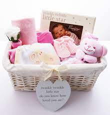 Twinkle Twinkle It S A Girl Baby Hamper Our Pretty In Pink Hamper Is A Very Thoughtful Gift To Wel Baby Girl Gift Baskets Baby Girl Gifts Baby Shower Gifts