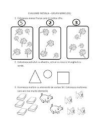 Fise De Evaluare Initiala Grupa Mare Fise De Lucru Gradinita Kindergarten Math Worksheets Fun Education Preschool Worksheets