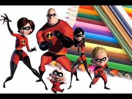 Also look at our large collection of disney coloring pages for preschool, kindergarten and grade school children. Color Page The Pixar Incredibles Characters Coloring Youtube