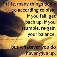 In Life Many Things Don T Go According To Plan Wisdom Life Quotes