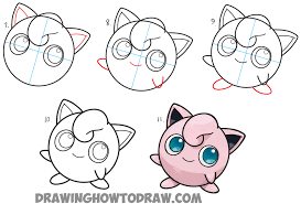 How To Draw Jigglypuff From Pokemon - Easy Step By Step Drawing Tutorial -  How To Draw Step By Step Drawing Tutorials