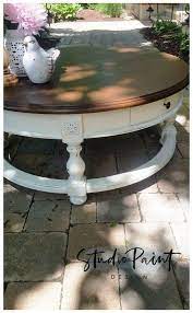 Farmhouse Coffee Table Karen Round Coffee Table Makeover I Ve Been Using This Farmhouse Cof Coffee Table Farmhouse Diy Coffee Table Painted Coffee Tables