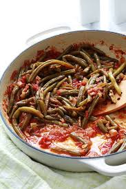 Haricots Verts A La Sauce Tomate Recette Libanaise Recette Recette Haricot Vert Plat Vegetarien Haricots Verts Surgeles