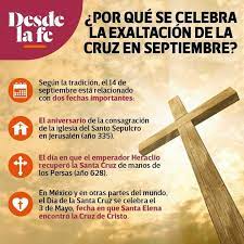 In the christian liturgical calendar, there are several different feasts of the cross, all of which commemorate the cross used in the crucifixion of jesus. Pin De Cristina Saenz En Religiosas Exaltacion De La Cruz Oraciones Sepulcro