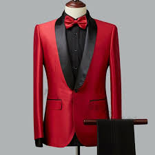 Wedding suits for men are more than just a suit that you're going to get married in. Red Men Tuxedos Groom Wedding Suits Black Shawl Lapel Best Man Wear Slim Fit Prom Party Blazer Jacket Jacket Pants Mens Tailcoat Mens White Dinner Jacket From Veralove999 59 55 Dhgate Com