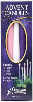 Amazon Com Christmas Advent Candles Set Of 5 Home Kitchen