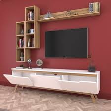 rani d1 duvar rafli kitaplikli tv unitesi duvara monte fiyati