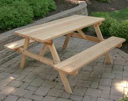 Some picnic tables can be shipped to you at home, while. August Grove Fraley Rectangular 6 Person 60 Long Picnic Table Wayfair