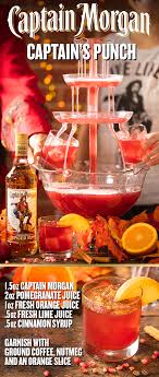 In a shaker filled with ice, combine the raspberry syrup, curacao, vodka, and rum. Hosting During The Holidays Can Be Made Easy With One Delicious Recipe Mix Up The Captain S Punch By Filling A Dri Spiced Rum Recipes Punch Recipes Spiced Rum