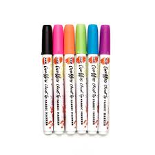 Tulip Graffiti Fabric Markers Neon Chisel Tip 6 Pack Ilovetocreate