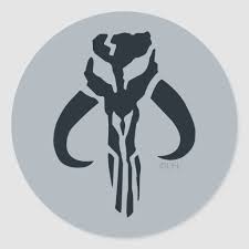 Mandalorian Symbol Classic Round Sticker Zazzle Com Mandalorian Symbol Star Wars Symbols Mandalorian