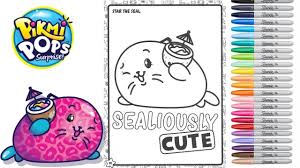 Home / cartoon / pikmi pops. Coloring Pikmi Pops Star The Seal Sealiously Cute Pikmi Pop Coloring Book Page Youtube