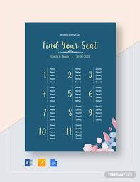 14 Simple Wedding Seating Chart Samples In Pdf Word