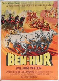 The story follows a falsely accused nobleman who survives years of slavery to take vengeance on his best. Ben Hur French Original Movie Poster 1959 Charlton Catawiki