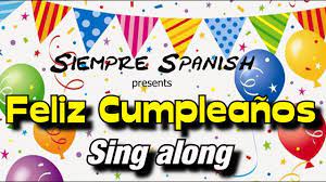Silver birthday cake vintage graphic spain mexico birthday happy birthday in spanish birthday card spanish birthday spanish spanish typography spanish birthday card spanish. Learn Spanish Happy Birthday Sing Along Youtube