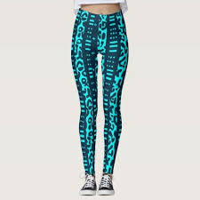 Blue Tribal Leopard Print Leggings Zazzle Com