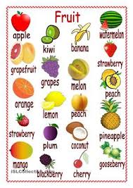 A Pictionary With Fruit Esl Worksheets Fruit Fruits Name In English English Worksheets For Kids
