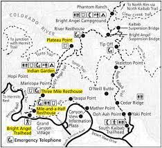 North Kaibab Trail Map Grand Canyon Maps | Npmaps.com - Just Free Maps, Period.