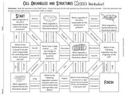Cell Organelles And Structures Maze Worksheet For Review Or Assessment Cell Organelles Organelles Maze Worksheet