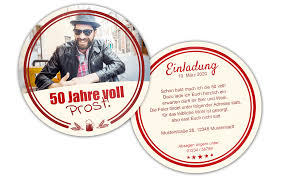 Geburtstag vermitteln ihren gästen das gefühl, dass sie ihnen etwas besonderes bieten und auf ihre gegenwart größten wert legen. Geburtstagseinladung Bierdeckel Online Bestellen