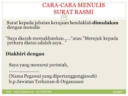 Cara Menulis Surat Rasmi Kepada Perdana Menteri Rasmi Sug