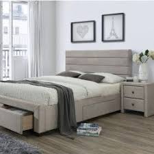 lit moderne gris 160 x 200cm avec sommier moreno bed without mattress furniture room design bedroom