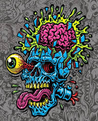 See Skate Art And Outsiders At Push Pop Kick In Louisville Art Skull Art Psychedelic Art